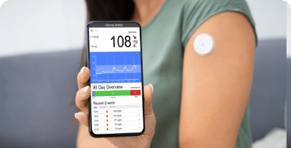Continuous glucose monitor readings on a smartphone